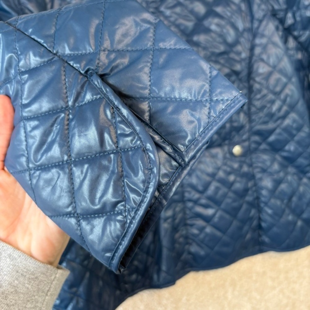 Chicos Quilted Zip Up Jacket Blue Size Large Lightweight Puffer Size 2 - Picture 4 of 6
